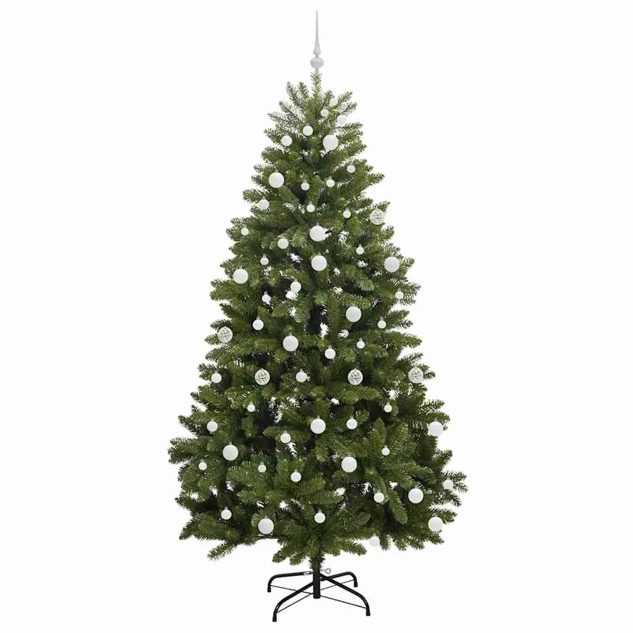 Sapin de Noël artificiel avec 300 LED Vert 210 cm PVC et métal - 4
