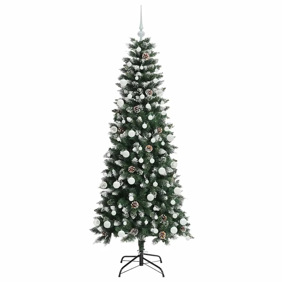 Sapin de Noël artificiel Vert 180 cm PVC, plastique et acier - 4