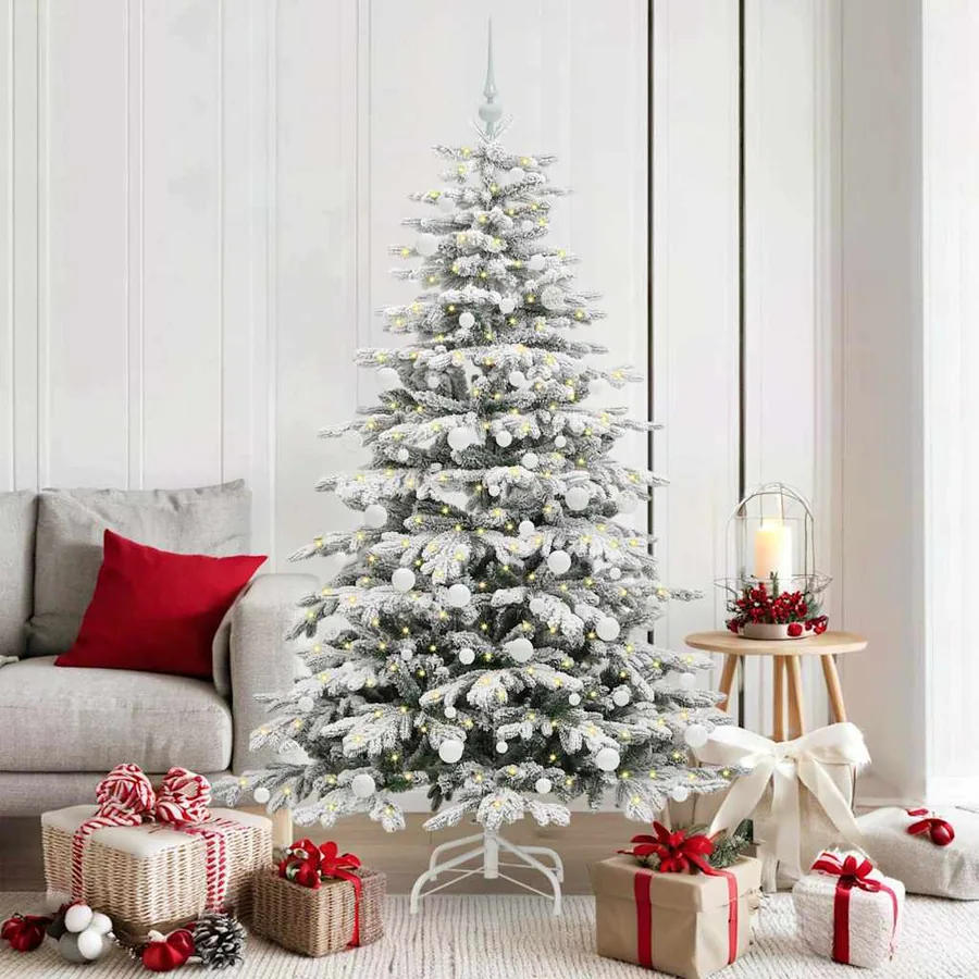 Sapin de Noël Artificiel à Branches Articulées Blanc 180 cm