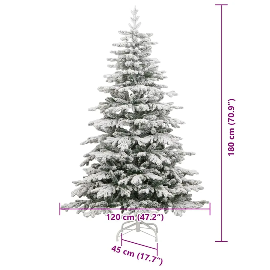 Sapin de Noël Artificiel à Branches Articulées Blanc 180 cm - 17