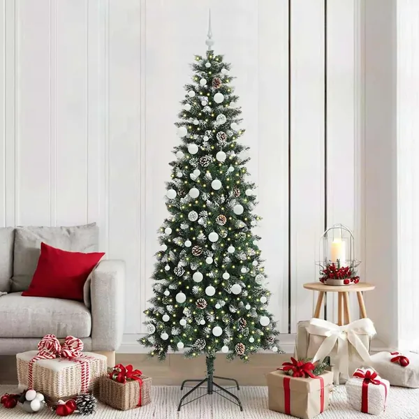 Sapin de Noël artificiel Vert 210 cm PVC, plastique et acier