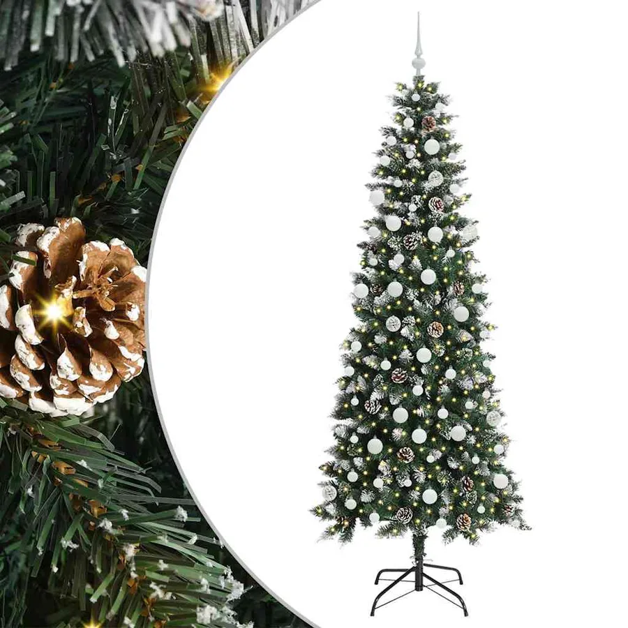 Sapin de Noël artificiel Vert 210 cm PVC, plastique et acier - 2