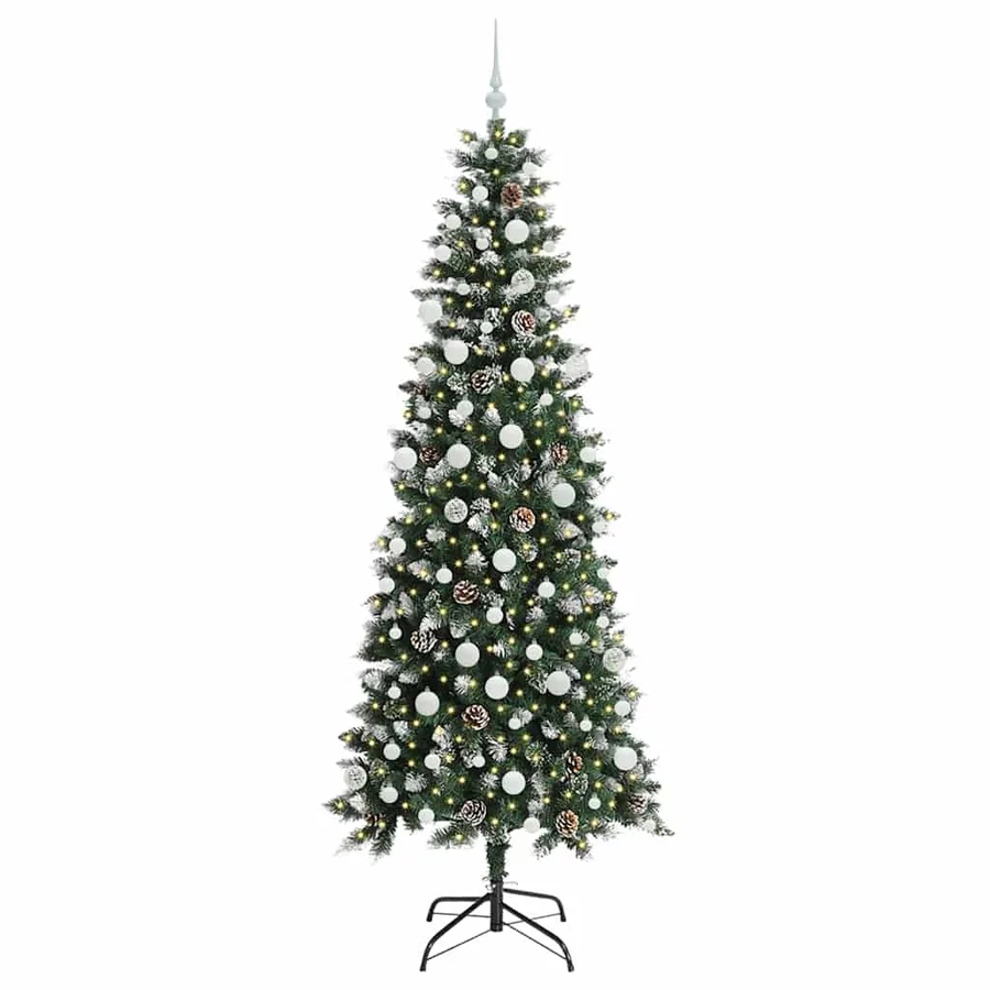 Sapin de Noël artificiel Vert 210 cm PVC, plastique et acier - 3