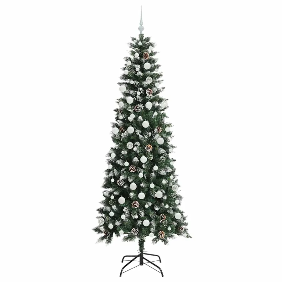 Sapin de Noël artificiel Vert 210 cm PVC, plastique et acier - 4