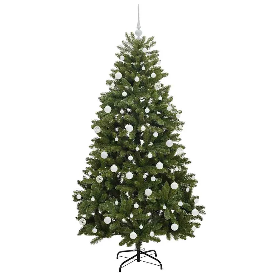 Sapin de Noël artificiel avec 300 LED Vert 180 cm PVC et métal - 4