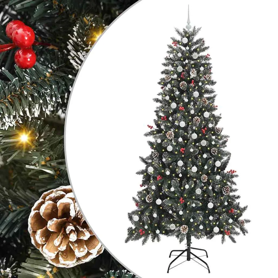 Sapin de Noël artificiel Vert 240 cm PVC, plastique et acier - 2