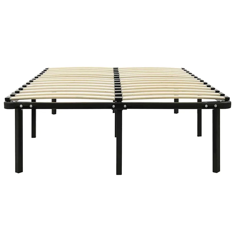 Cadre de lit sans matelas noir métal 120x200 cm - 3