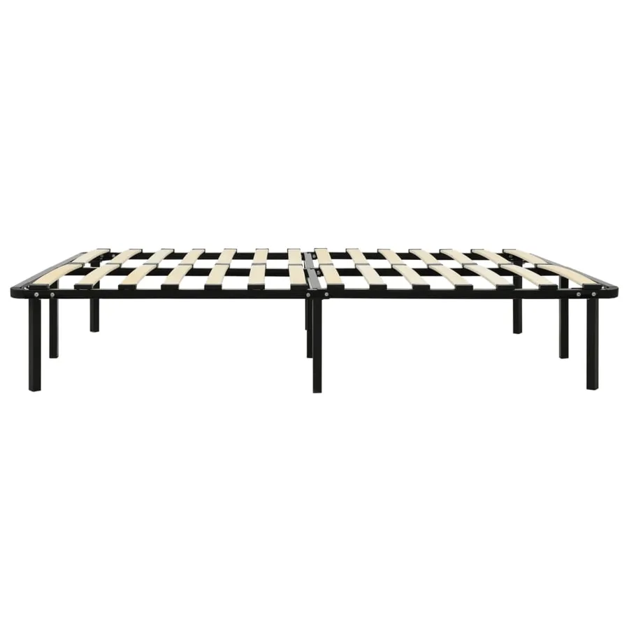 Cadre de lit sans matelas noir métal 120x200 cm - 4
