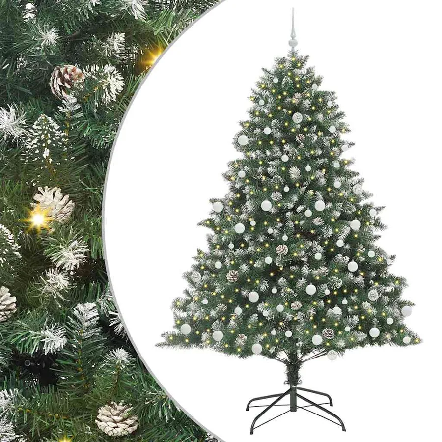 Sapin de Noël artificiel Vert 210 cm PVC, plastique et acier - 2