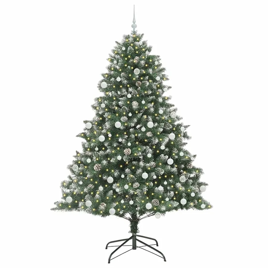 Sapin de Noël artificiel Vert 210 cm PVC, plastique et acier - 3