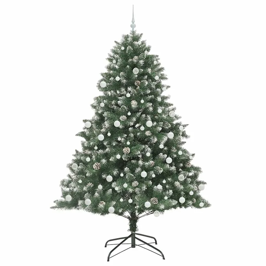 Sapin de Noël artificiel Vert 210 cm PVC, plastique et acier - 4