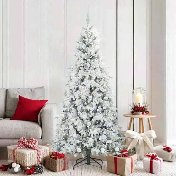 Sapin de Noël Artificiel à Branches Articulées Blanc 180 cm