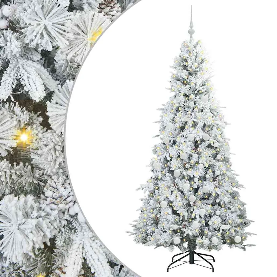 Sapin de Noël Artificiel à Branches Articulées Blanc 180 cm - 2