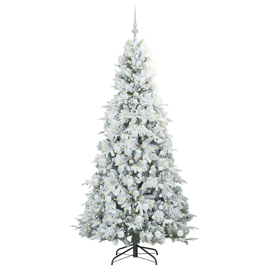 Sapin de Noël Artificiel à Branches Articulées Blanc 180 cm - 3
