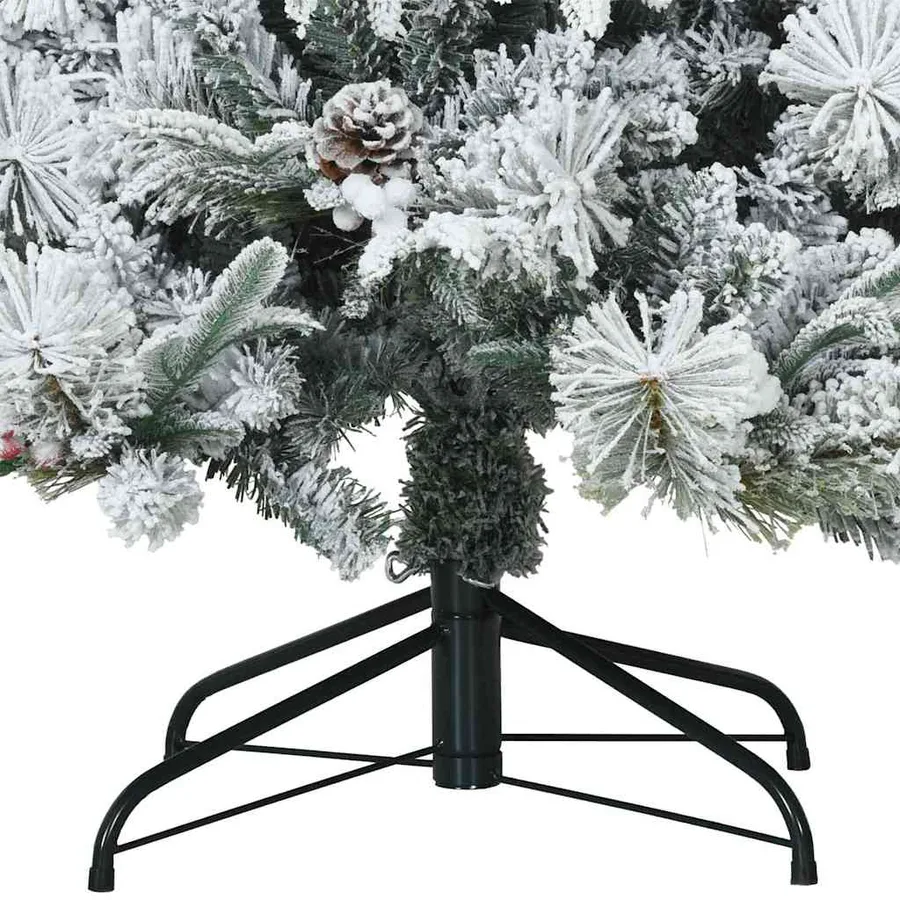 Sapin de Noël Artificiel à Branches Articulées Blanc 210 cm - 12