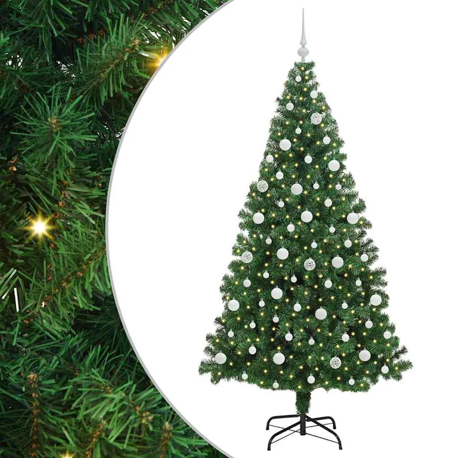 Sapin de Noël artificiel Vert 210 cm PVC, Acier et Plastique - 2