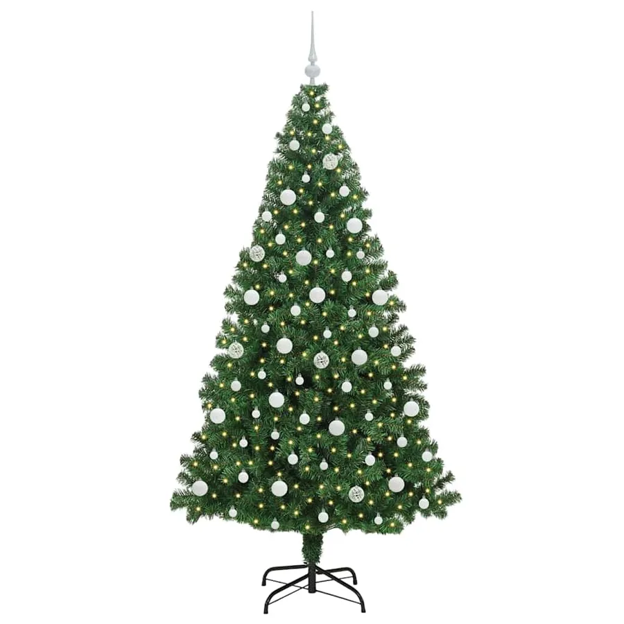 Sapin de Noël artificiel Vert 210 cm PVC, Acier et Plastique - 3
