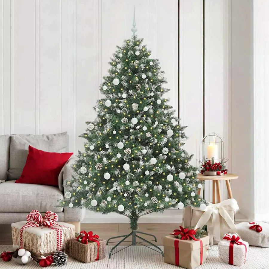 Sapin de Noël artificiel Vert 180 cm PVC, plastique et acier