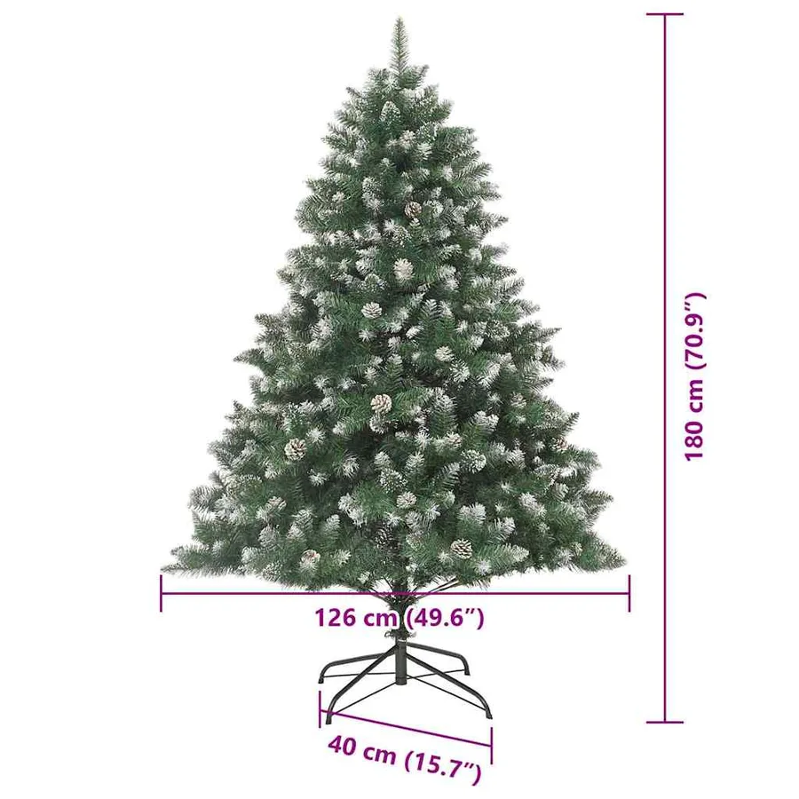 Sapin de Noël artificiel Vert 180 cm PVC, plastique et acier - 16