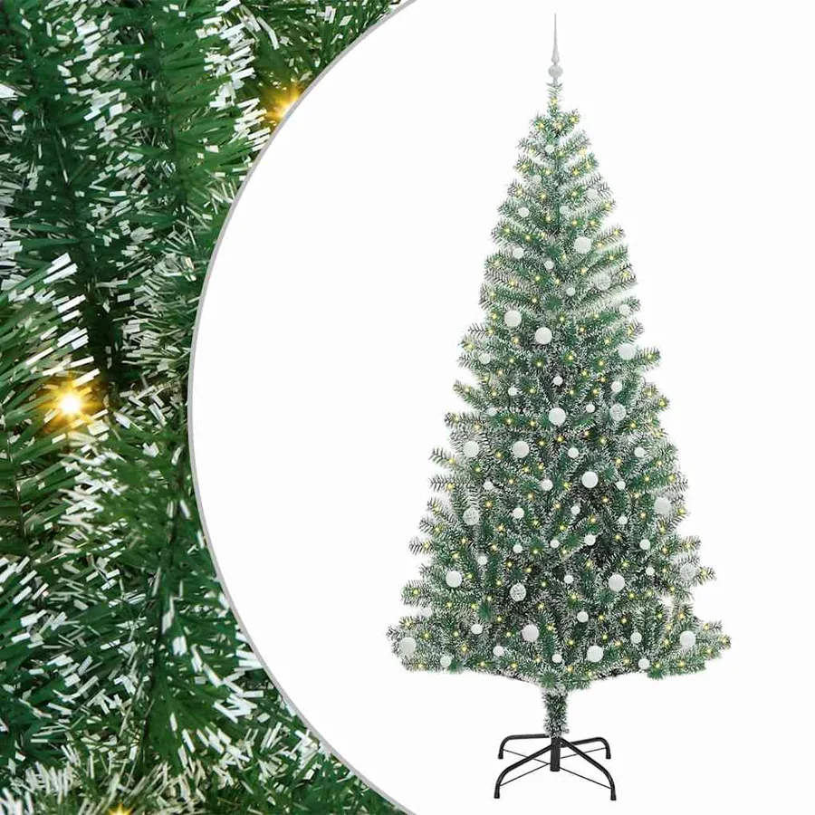 Arbre de Noël artificiel floconné de neige avec lumière LED - 2