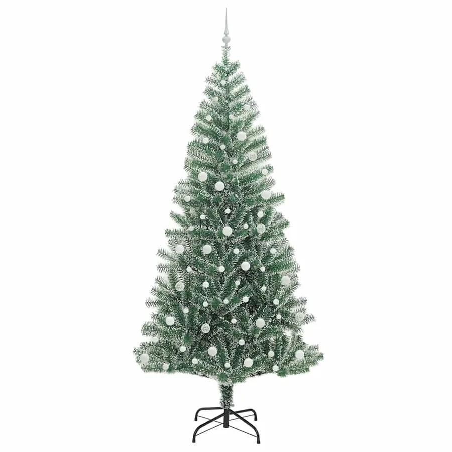 Arbre de Noël artificiel floconné de neige avec lumière LED - 4
