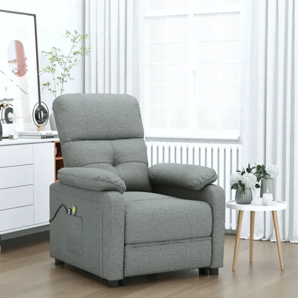 Electric massage armchair Dark grey Fabric