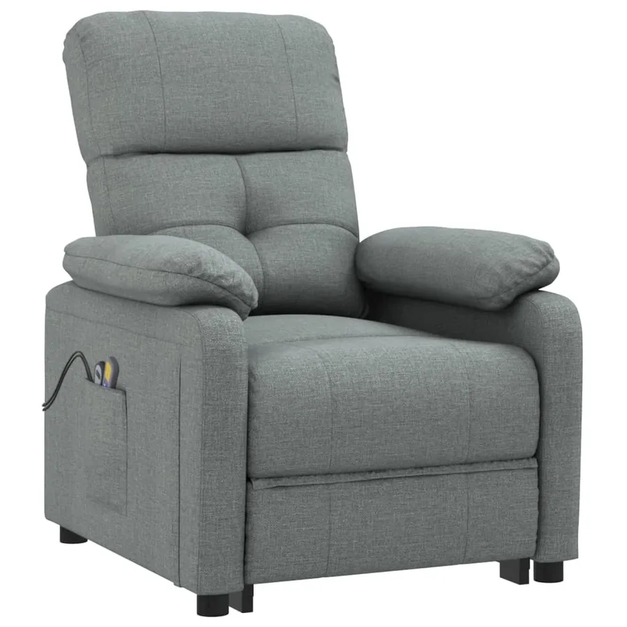 Fauteuil électrique de massage Gris foncé Tissu - 3