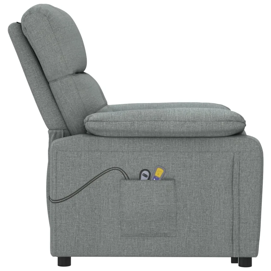 Fauteuil électrique de massage Gris foncé Tissu - 5