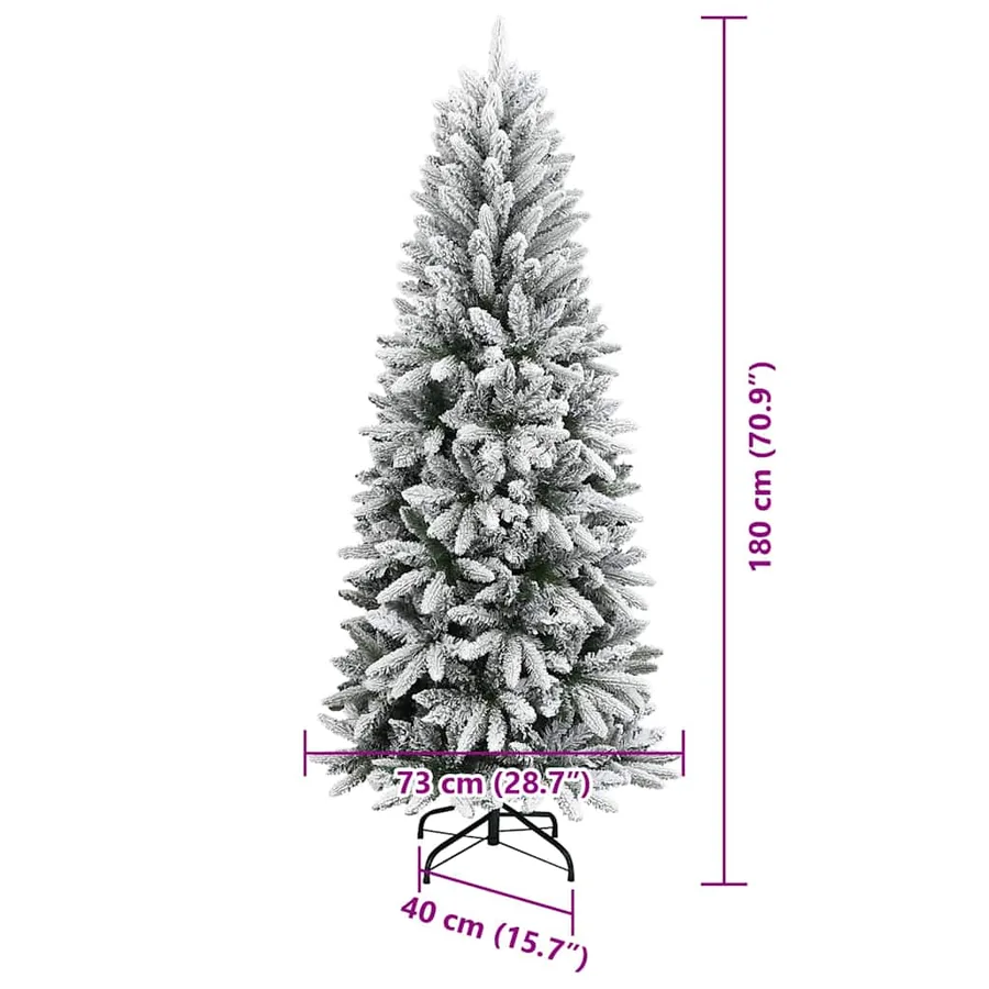 Sapin de Noël artificiel avec 300 LED avec support Blanc 180 cm - 16