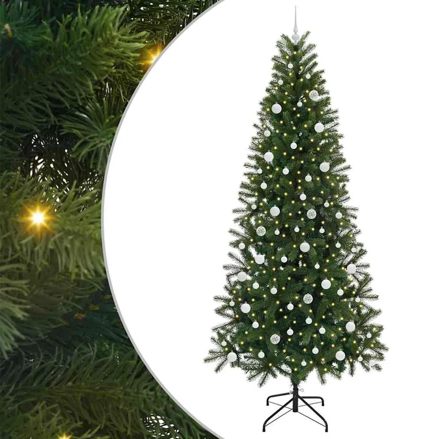 Sapin de Noël artificiel avec 300 LED Vert 240 cm PE et PVC - 2