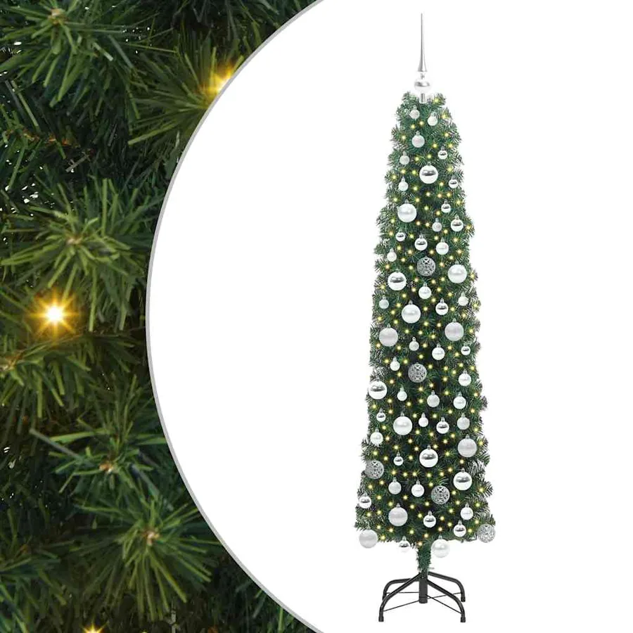 Sapin de Noël artificiel Vert 180 cm PVC et acier et plastique - 2