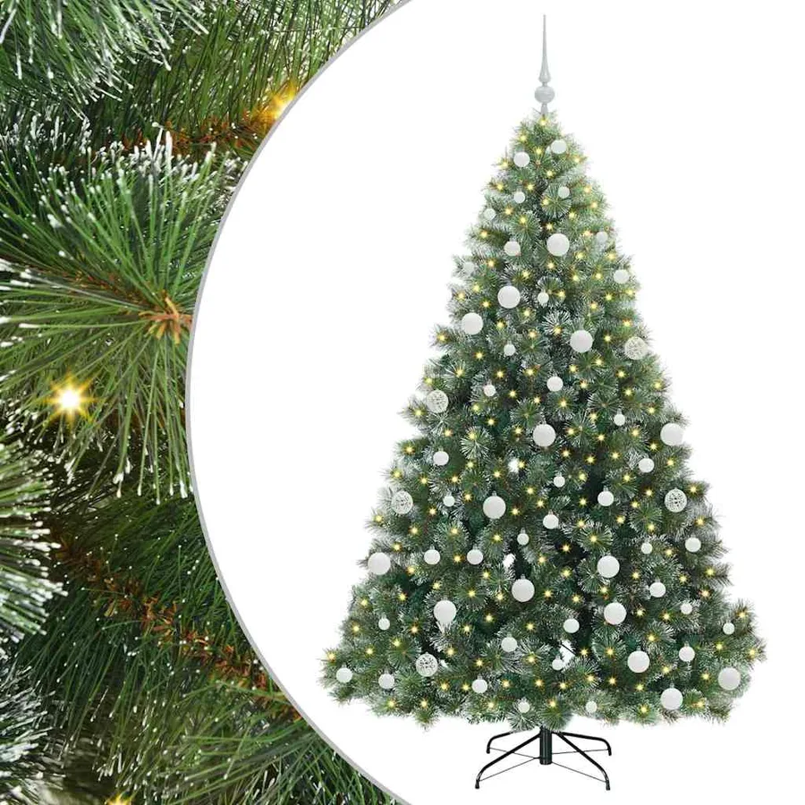 Sapin de Noël artificiel avec 300 LED Vert 180 cm PE et PVC - 2