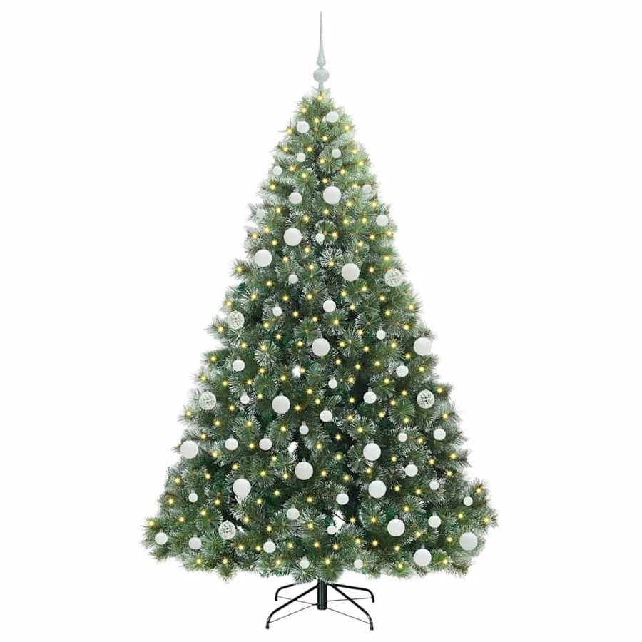 Sapin de Noël artificiel avec 300 LED Vert 180 cm PE et PVC - 3