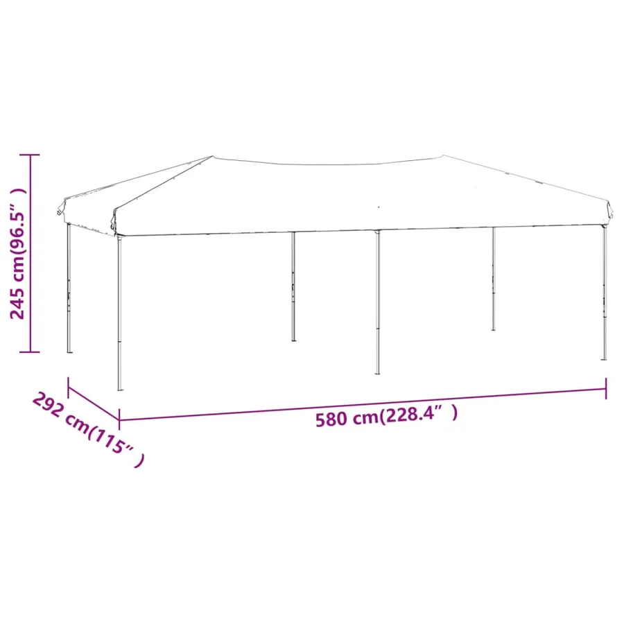 Tente de réception pliable Bleu 3x6 m - 9