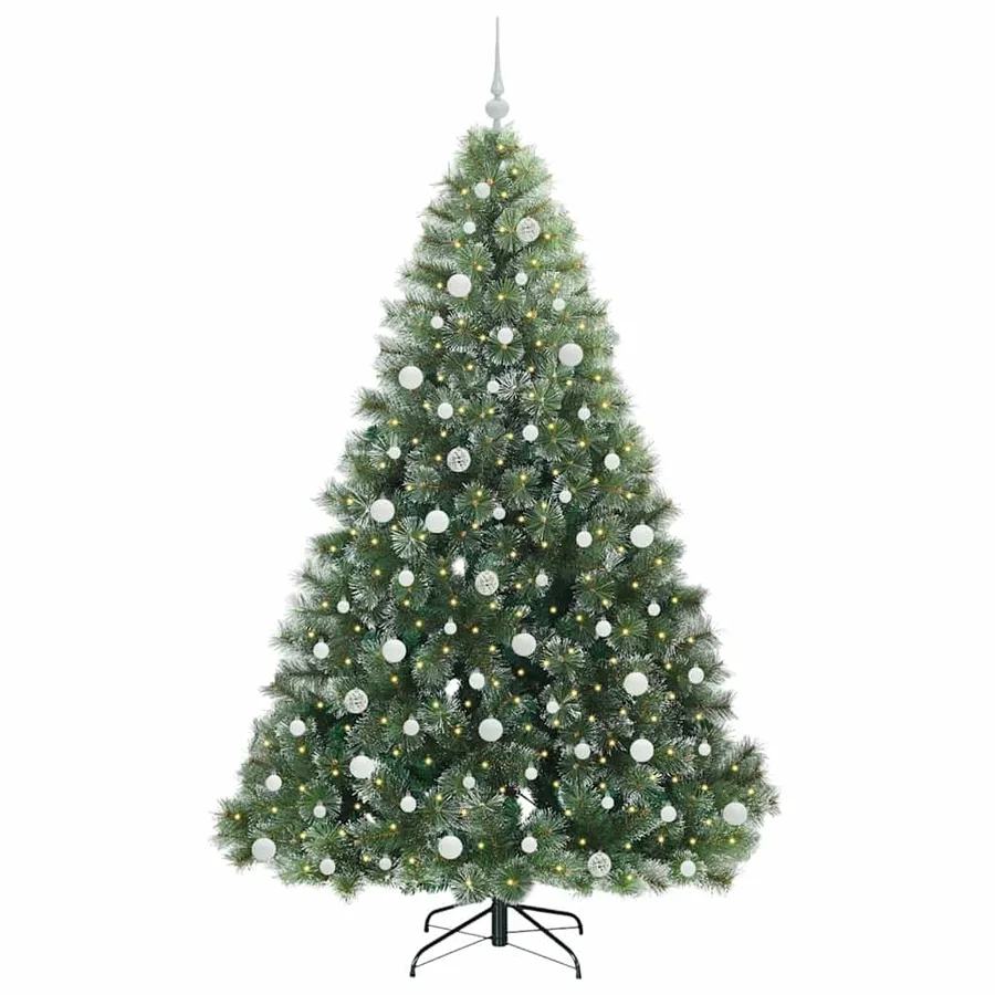 Sapin de Noël artificiel avec 300 LED Vert 210 cm PE et PVC - 3