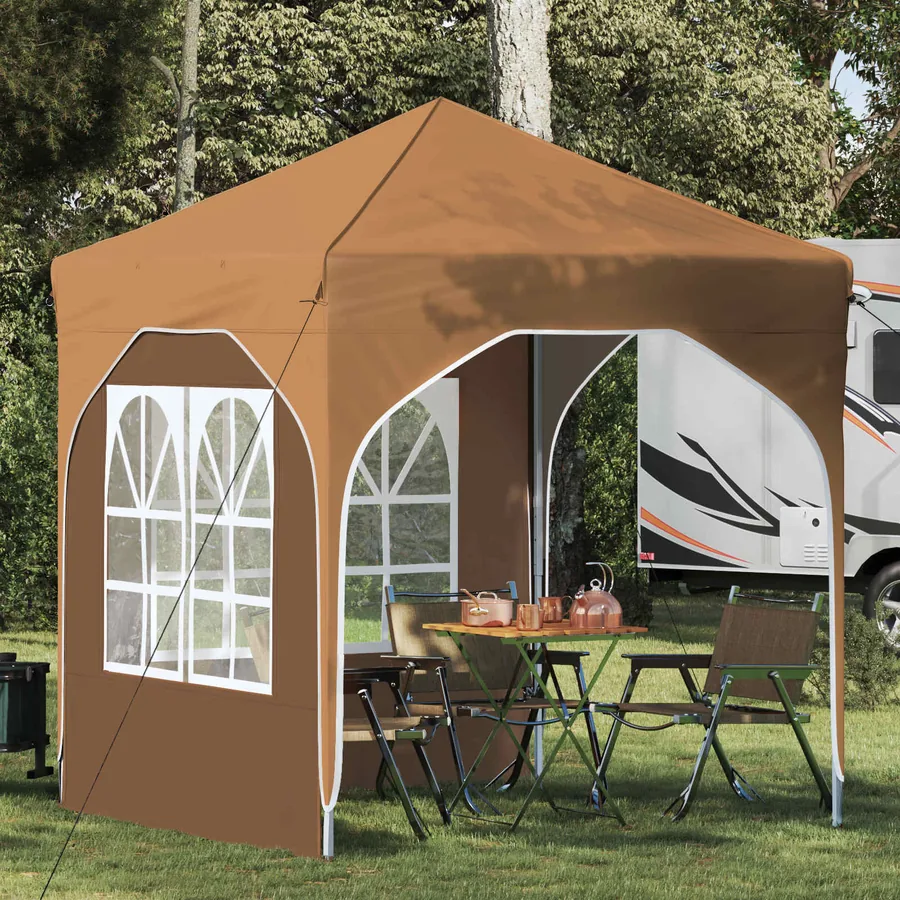 Tente de fête pop-up 192 x 192 x 245 cm Beige