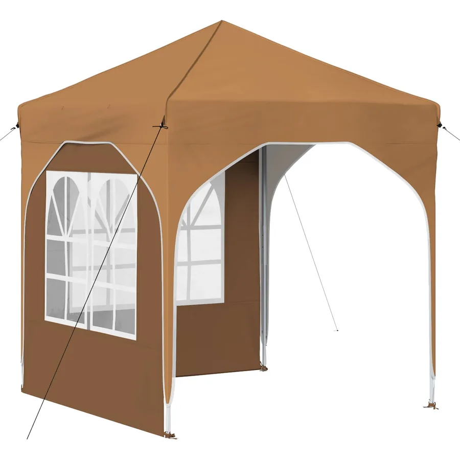 Tente de fête pop-up 192 x 192 x 245 cm Beige - 2