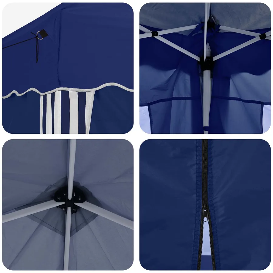 Tente de fête pop-up 195 x 195 x 245 cm Bleu Tissu Oxford - 12