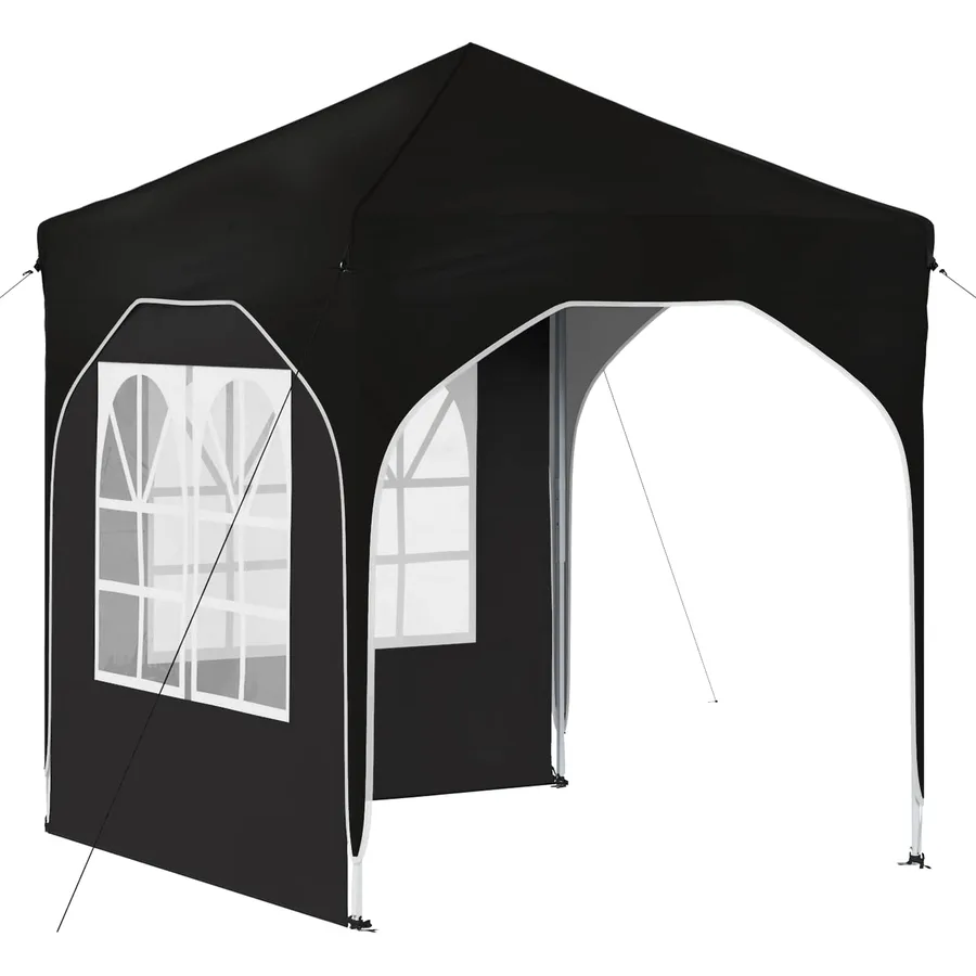 Tente de fête pop-up 192 x 192 x 245 cm Noir - 2
