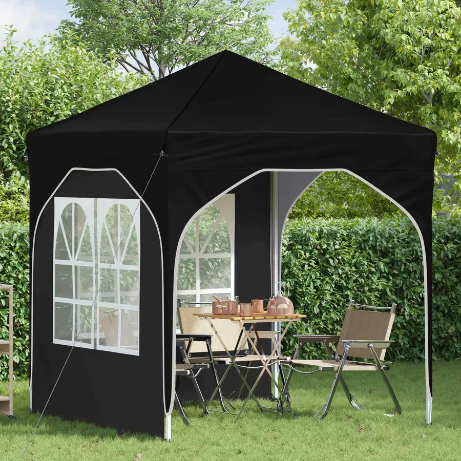 Tente de fête pop-up 192 x 192 x 245 cm Noir - 3