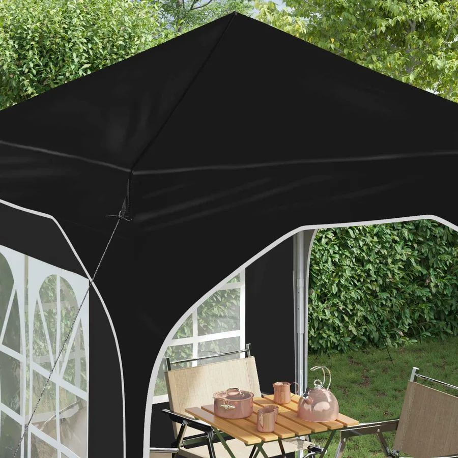 Tente de fête pop-up 192 x 192 x 245 cm Noir - 4