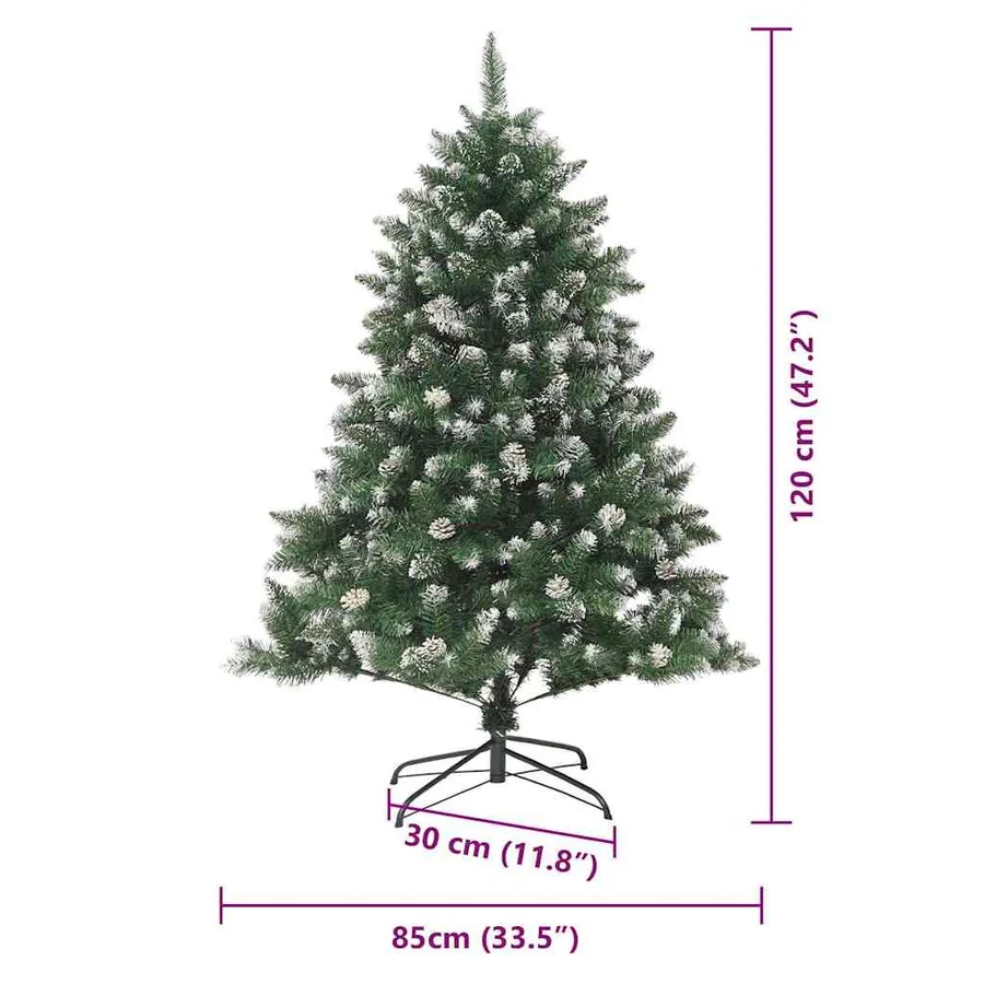 Sapin de Noël artificiel Vert 120 cm PVC, plastique et acier - 20