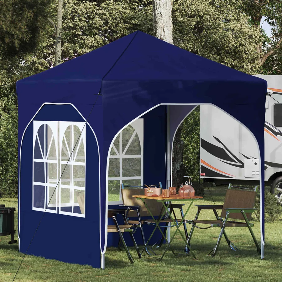 Tente de fête pop-up 192 x 192 x 245 cm Bleu