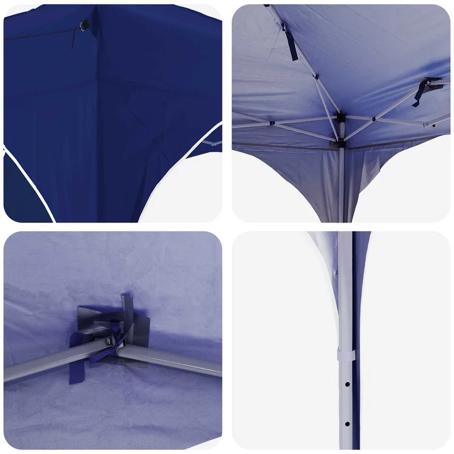 Tente de fête pop-up 192 x 192 x 245 cm Bleu - 11