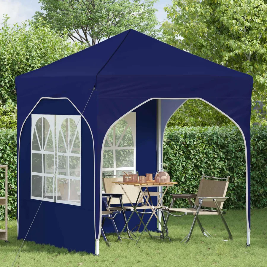 Tente de fête pop-up 192 x 192 x 245 cm Bleu - 3