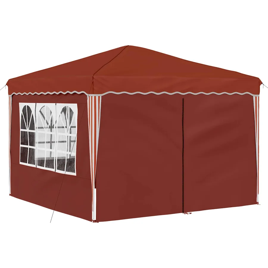 Tente de fête pop-up 288 x 288 x 245 cm Terre cuite - 5