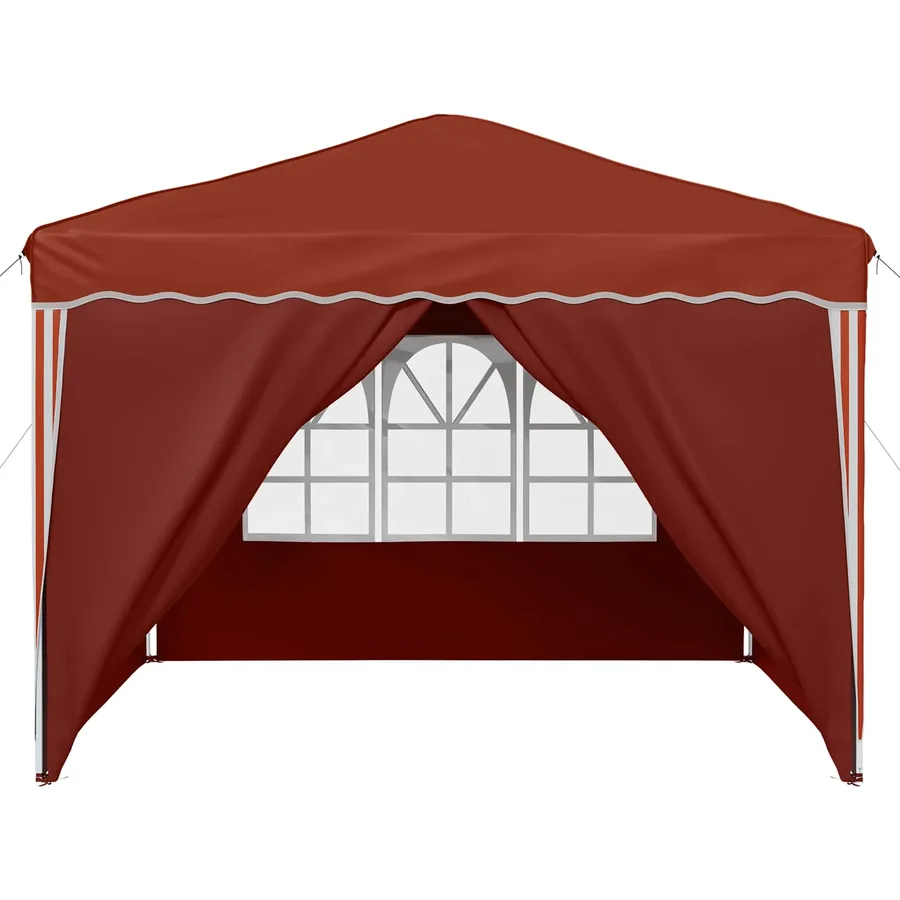 Tente de fête pop-up 288 x 288 x 245 cm Terre cuite - 7