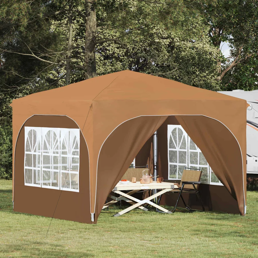 Tente de fête pop-up 290 x 290 x 245 cm Beige