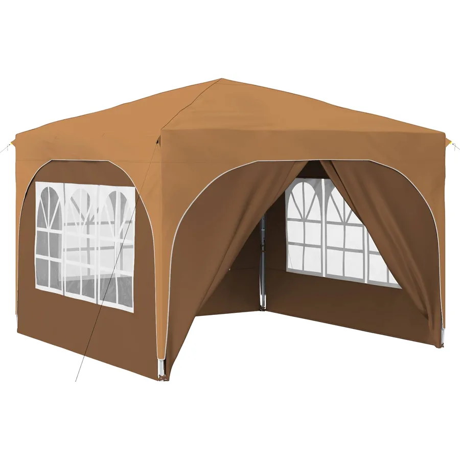 Tente de fête pop-up 290 x 290 x 245 cm Beige - 2