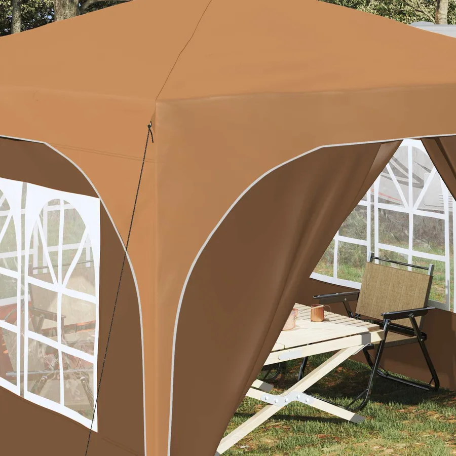 Tente de fête pop-up 290 x 290 x 245 cm Beige - 4